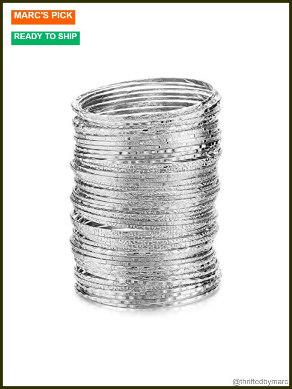 Mixed Metal Aztec Multi Bangle Set of 50 Plated Bracelet